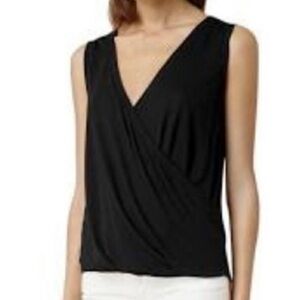 ALL SAINTS KERIN VEST Black wrap top WOOL BLEND Allsaints